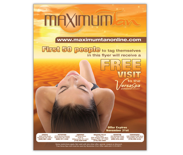 Facebook Marketing Flyer for Maximum Tan