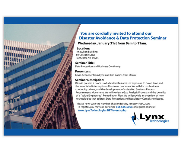 Lynx Technologies Seminar Invitation