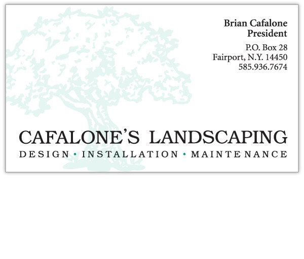 Cafalone's Landscaping Business Card