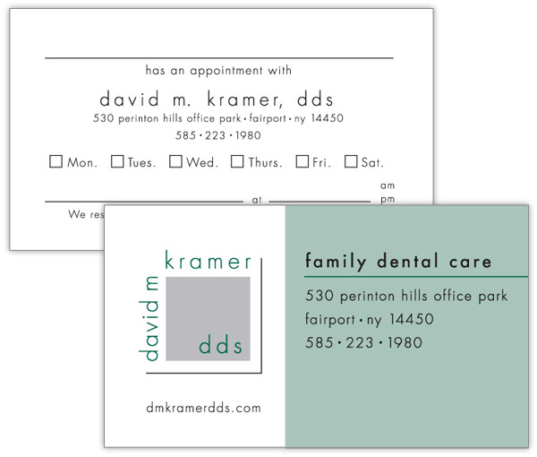 David M. Kramer, DDS Business Card