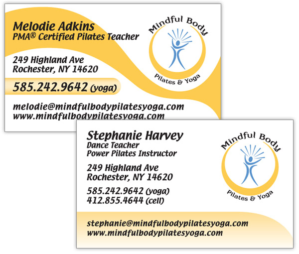 Mindful Body Pilates and Yoga Business Card