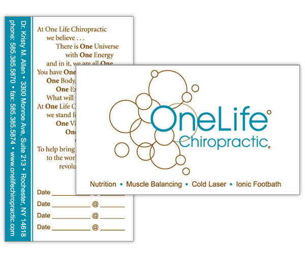One Life Chiropractic Business Card
