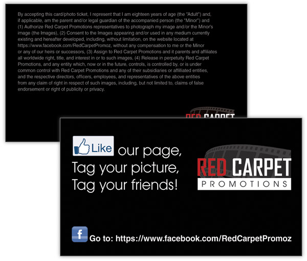 Red Carpet Promotions Business Card
