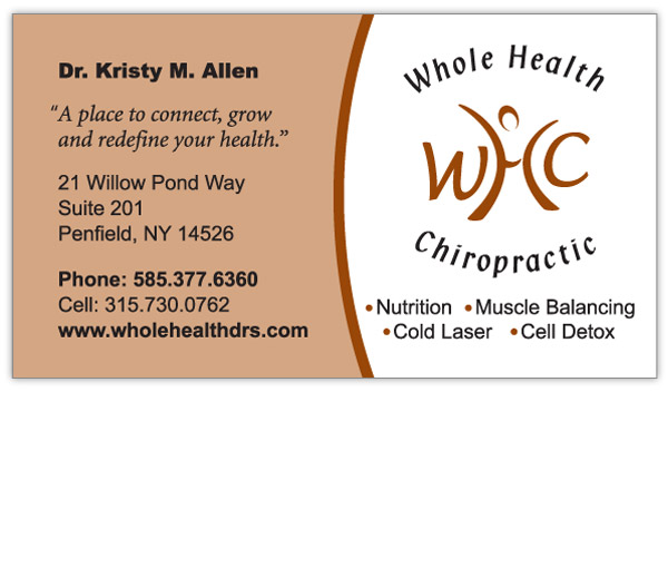 Whole Health Chiropractic Business Card